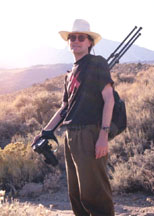 Paul capturing images near Mono Lake; notice the Xaos Tools tee shirt